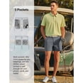 thumbnail image 5 of PULI Men’s Golf Shorts Relaxed Fit Stretch Dress Quick-Dry Waterproof Lightweight Travel Casual Shorts 5" Inseam, 5 of 7