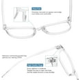 thumbnail image 2 of Blue Light Blocking Glasses, Computer Gaming Glasses for Women Men, Anti Eyestrain & UV Glasses, White, 2 of 8