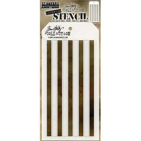 UPC: 0752830091269 | Tim Holtz Layered Stencil 4.125 X8.5 -Shifter Stripes
