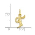 thumbnail image 3 of Diamond2Deal 10K Yellow Gold Solid Small Letter T Initial Charm Pendant for Women, 3 of 5