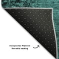 thumbnail image 3 of Addison Rugs Mayfield Washable Transitional Organic Teal Rectangle Rug, 8' x 10', 3 of 6