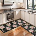 thumbnail image 3 of Kitchen Rugs Sets Of 2,Pioneer Flower Floral Print Pattern Anti Fatigue Kitchen Mat Rugs Non Slip Washable,Decorative Kitchen Floor Mats for Kitchen,Sink,Laundry,17"x47"+17"x47", 3 of 5