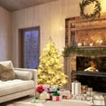 thumbnail image 2 of Árbol de Navidad flocado preiluminado Costway 135 cm 120 luces LED, 2 of 4