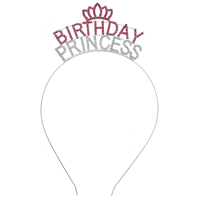 Birthday Headpiece Rhinestones Elegant - Wedding Tiara Headband Princess Crown