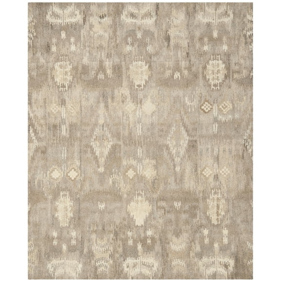 SAFAVIEH Wyndham Kensington Distressed Wool Area Rug, Natural/Multi, 8' x 10'