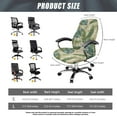 thumbnail image 6 of FKELYI Office Chair Cover Removable Computer Chair Slipcover Retro Tropiccal Palm Leaf Print Anti-Dust Swivel Chair Protector Covers for Boss Chair Armchair, Small, 6 of 6