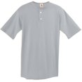 thumbnail image 1 of 580A Two-Button Baseball Jersey - Silver, Small, 1 of 1