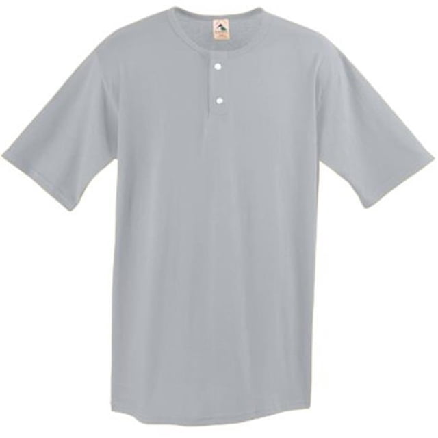 580A Two-Button Baseball Jersey - Silver, Small