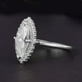 thumbnail image 2 of Cora Jewellery 1.5 CT Marquise Moissanite Halo Engagement Ring For Women, 10K White Gold, 2 of 6