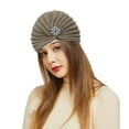 thumbnail image 4 of Women's Bohemian Round Bead Knitted Hat, Winter Woolen Cap with Decorative Accessories for Cold Weather Fashion and Gift Giving, 4 of 4