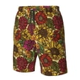 thumbnail image 6 of Uemuo Sunflower Pattern Men's Swim Trunks Hawaiian Beach Bathing Suit Swimsuits Beach Quick-Dry Shorts with Pockets-3X-Large, 6 of 9