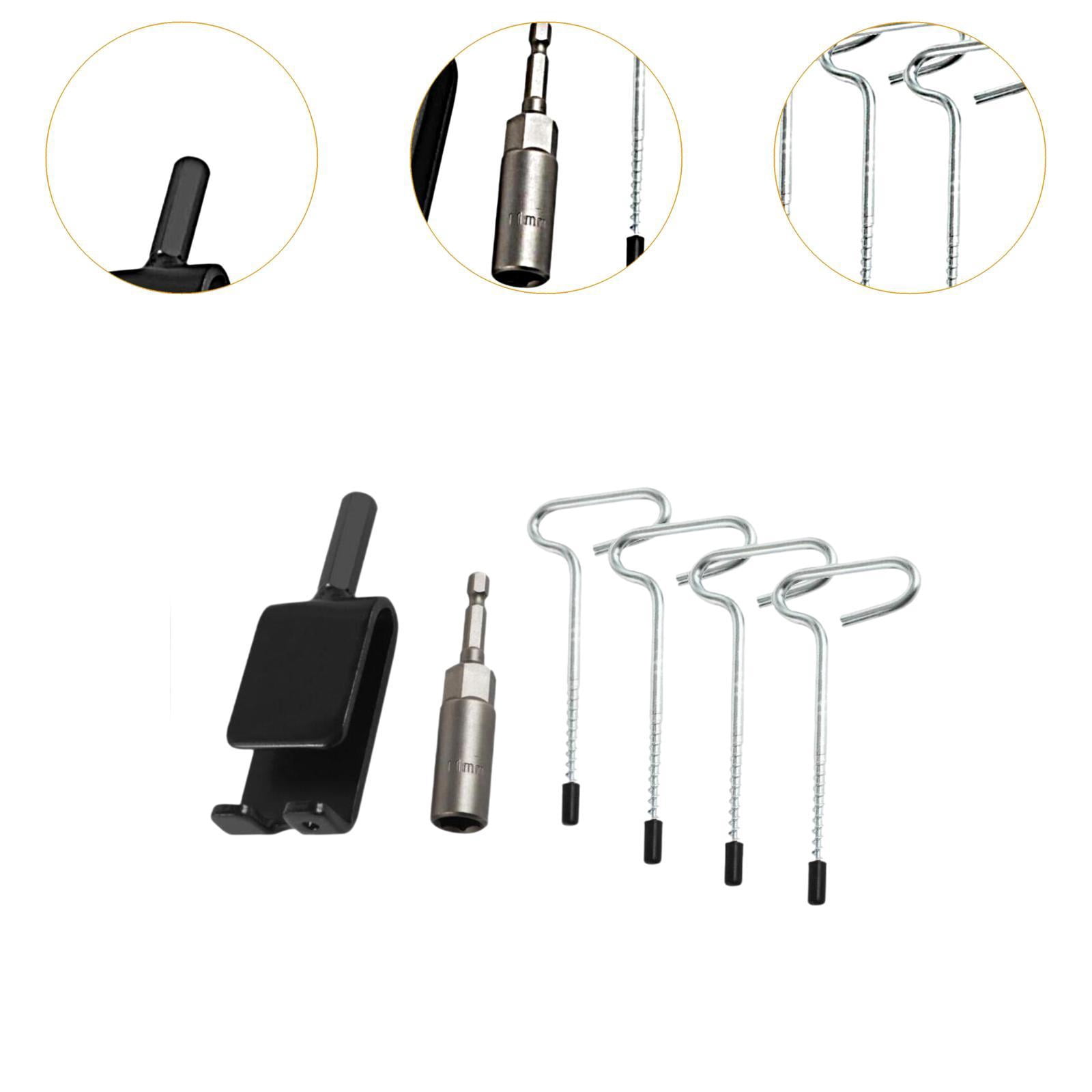 harayaa 4 Pieces Ice Fishing Anchors Ice Fishing Tent Stakes Ice Anchor Tool Ice Shelter