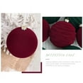 thumbnail image 4 of SharkTRUE 24Pcs Velvet Christmas Balls Burgundy Xmas Tree Hanging Ornaments Shatterproof Decorations Pendants 24pcs with Gift Box 2.36", 4 of 9