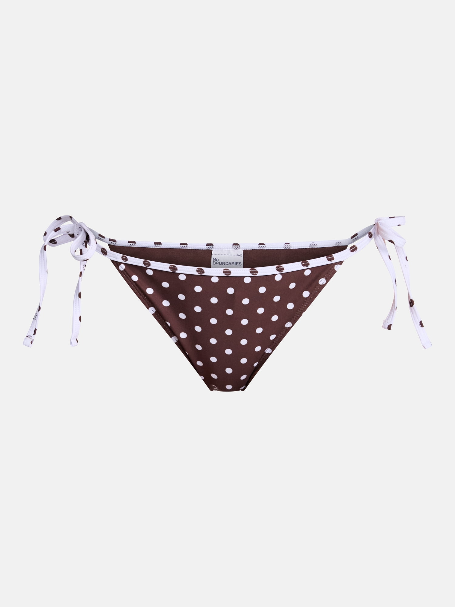 No Boundaries Reversible Polka Dot Side Tie Bikini Bottoms, Women's XXS-XXL