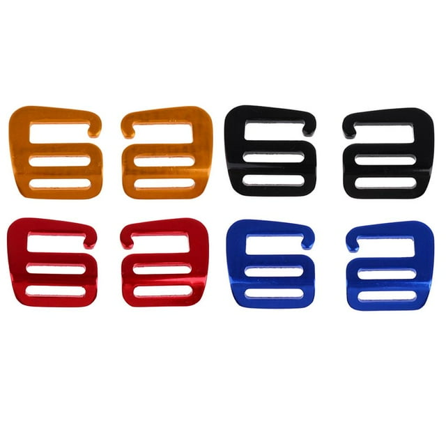 jinwen 4 Pairs Sturdy Hook Webbing Buckle Clip Carabiners Backpack Strap Belt 25mm