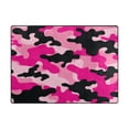 thumbnail image 2 of Pink and Black Camouflage Area Rugs Soft Non-Slip Floor Mats Large Nursery Carpets Doormat for Living Room Bedroom Hotel Decor 63"x48", 2 of 7