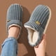 thumbnail image 1 of Evshine-Zapatillas peludas de felpa para hombre y mujer, zapatos de algodón con suela suave, cálidos, a la moda, para interiores, 1 of 5
