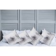 thumbnail image 2 of Ambesonne White Throw Pillow Cover 4 Pack, Misty Winter Scenery, 20", Grey White, 2 of 5