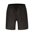 thumbnail image 6 of KIHOUT Mens Plus Size Shorts Men's Sports and Leisure Cotton and Linen Shorts Running Training Pants (Black,S-3XL), 6 of 9