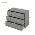 thumbnail image 4 of Twin Size Loft Bed with Cabinet and Shelf, Solid Wood Low Loft Bed Frame with Ladder and Full-Length Guardrails for Kids Girls Boys, Gray, 4 of 7