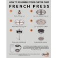 thumbnail image 5 of French Press Single Serving Coffee Maker Small Press Maximum Flavor Coffee Brewer With Superior Filtration. Capacity：350ML, 5 of 5