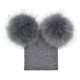 thumbnail image 2 of Sombrero de bebé niña Sunnimix Gorros de invierno Sombrero de punto Gris para bebé, 2 of 8