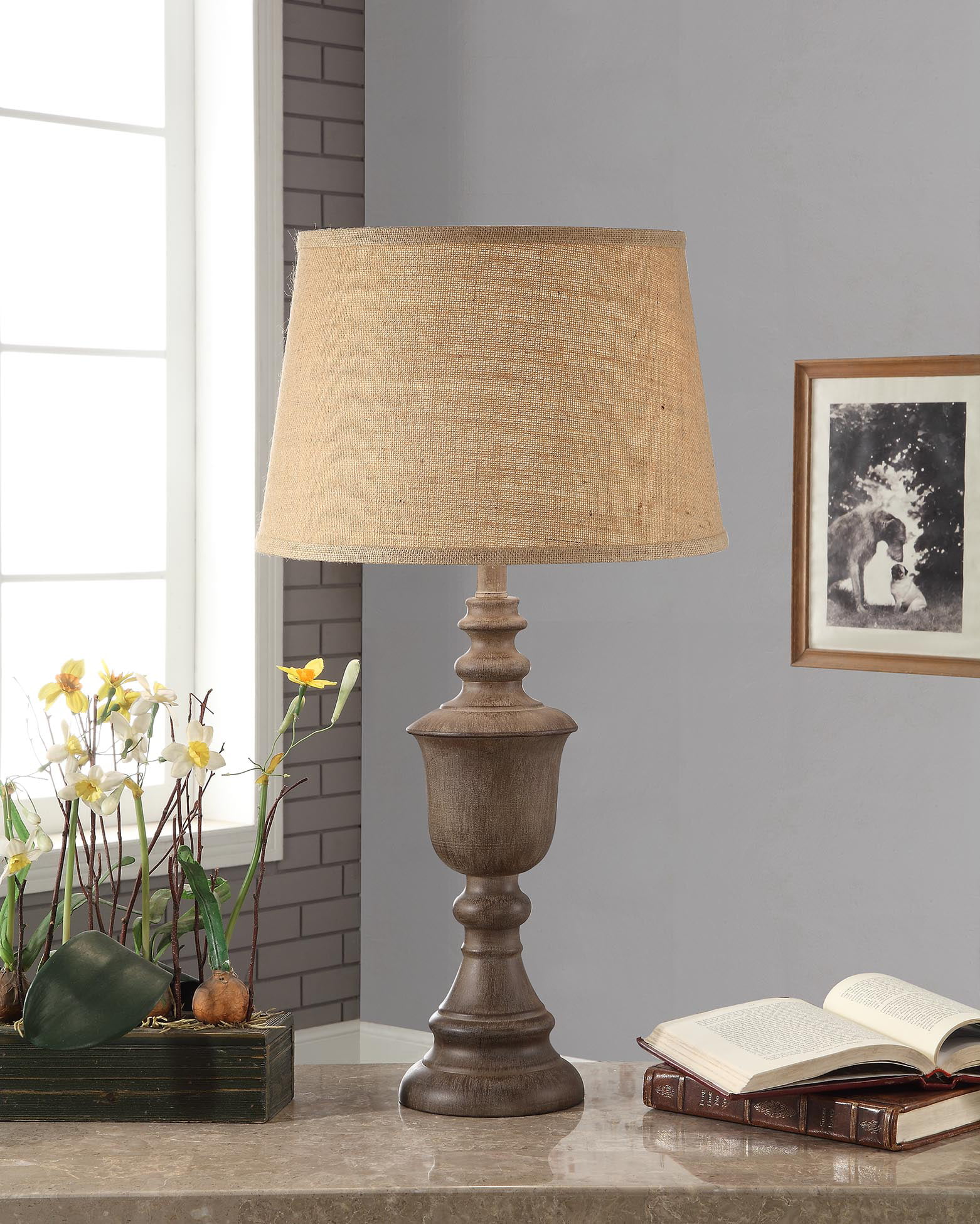 Better Homes and Gardens Rustic Wood Look Table Lamp Base - Walmart.com