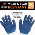 thumbnail image 5 of Palm Working Gloves, Latex Rubber Coated Knit with Grip, Durable Safety for Construction, Electrician, Warehouse, Mechanic - 50 pairs, 5 of 5