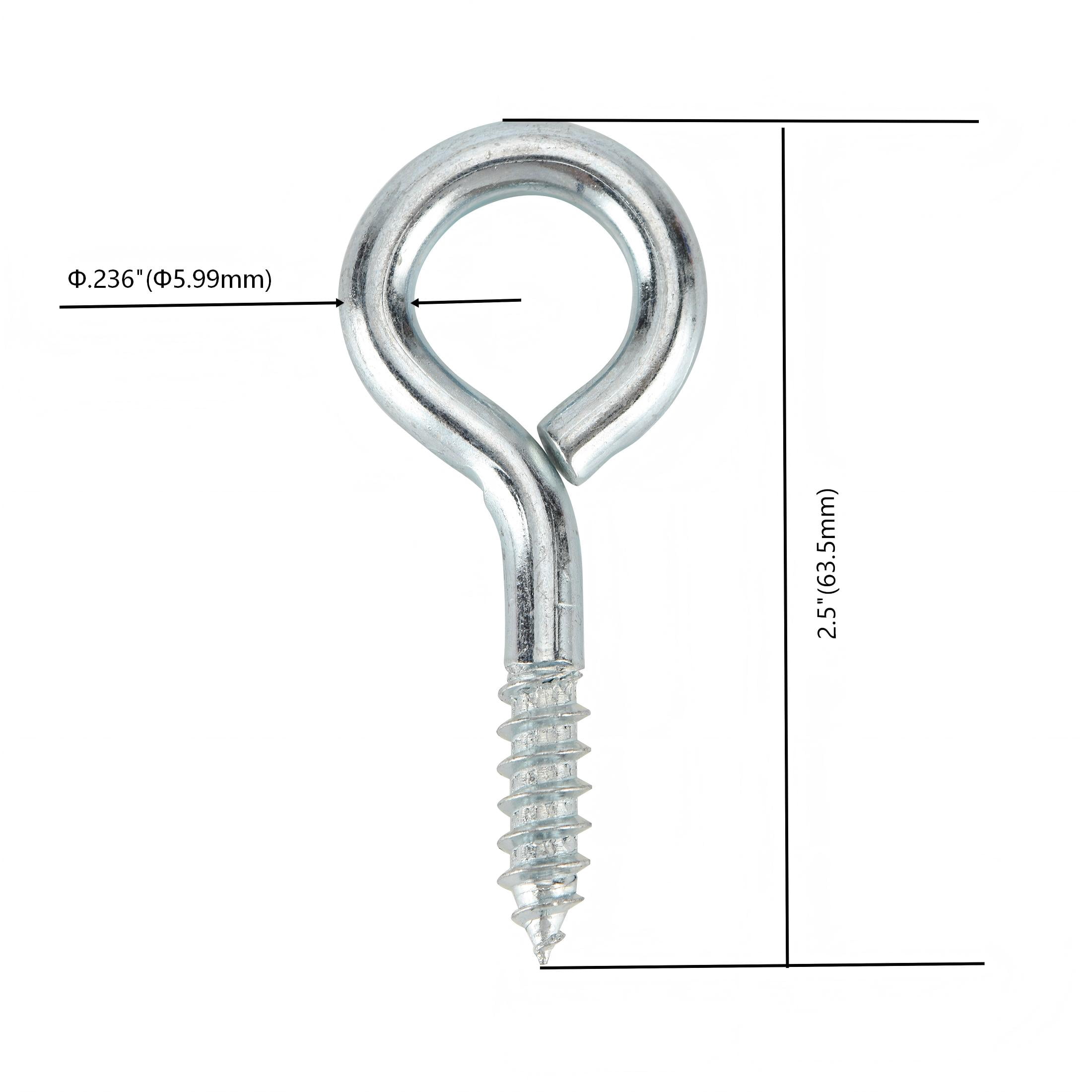 Hyper Tough 3/4 in. x 2-1/2 in. Screw Eye, Zinc Plated, 2 Pack
