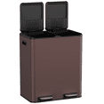 thumbnail image 3 of TLSUNNY 16 Gal Dual Compartment Trash Can, Step Pedal Recycling Bin w/ 2 Soft-Close Lids and 2 Odor Control Box, for Kitchen Use, 3 of 10