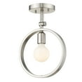 thumbnail image 3 of Golden Lighting 8330-1SF PW Sloane 1-Light Semi-Flush Ceiling, Pewter, 3 of 5