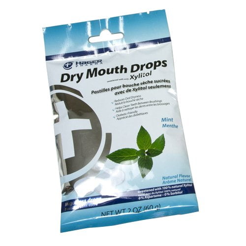 Hager Pharma Dry Mouth Drops with Xylitol, Mint 2 oz