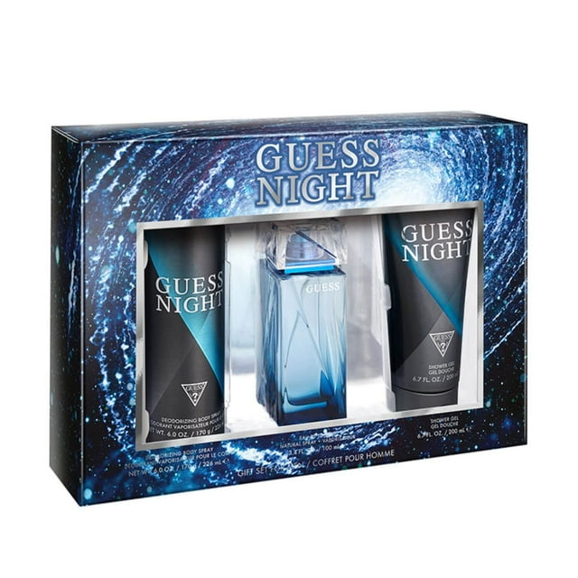 Set Guess Nigth Pour Homme 3Pzs 100Ml Edt Spray/ Shower Gel 200Ml/ Desodorante 226Ml Spray