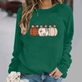 thumbnail image 2 of VKOYWKM Women's Halloween Graphic Sweatshirt Spooky Season Print Pullover Top Cute Crewneck Sweatshirt Oversized Long Sleeve Fall Sweatshirts, 2 of 7