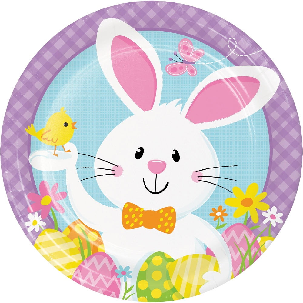 Easter Bunny Business 8 Ct Lunch 9" Paper Plates