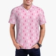 thumbnail image 2 of Balery Breast Cancer Awareness5 Printed Men’s Short Sleeve Polo Shirt, Midweight Men's Shirt,Golf Polo shirts -3X-Large, 2 of 8