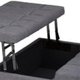 thumbnail image 4 of Atlin Designs Pouf de Table Basse de Rangement en Gris Ardoise, 4 of 5