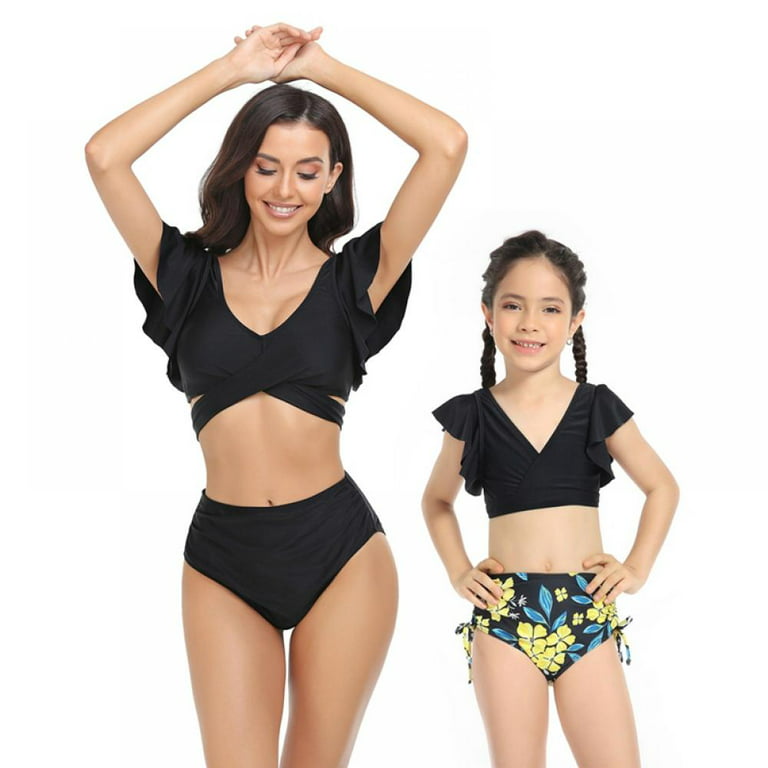 ESHOO Toddler Girls Swimsuits, Big Girls Bikinis Bathing Suit, Little Girl  Two-Piece Swimsuit Swimwear, Size 2-12 Years 