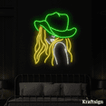 thumbnail image 2 of Craftnamesign Cowgirl Neon Sign, Gifts For Her, Girl Room Decor, Shop Art, 2 of 4