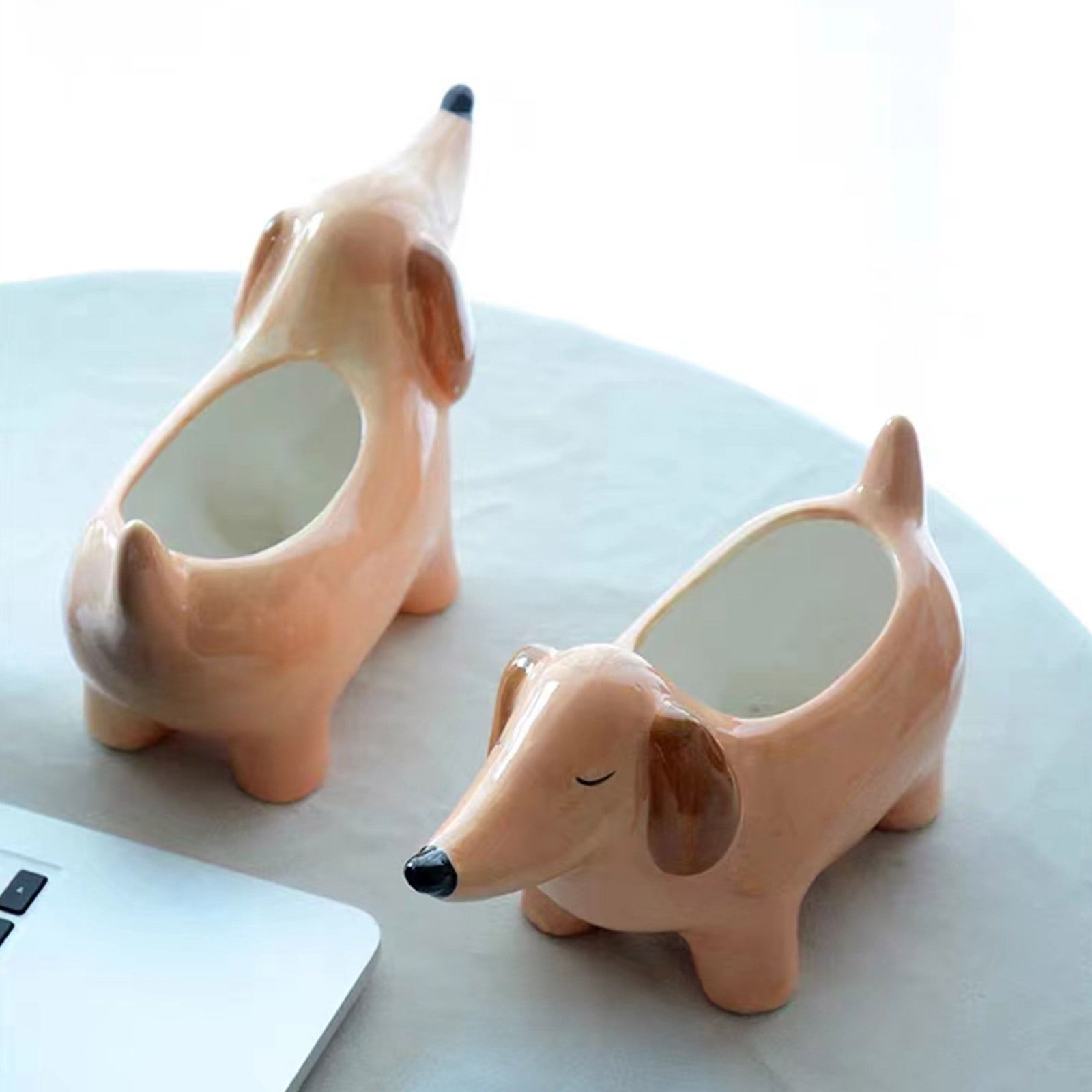 Planter Moulds Vase Molds Dachshund Dog Shape Flowerpot Molds Epoxy Resin Mold Pen Storage Holder Molds