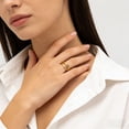 thumbnail image 2 of Triple Stainless Steel Rings Geometric Designs 18K Gold Plated Portable Sizes 6 7 8 for Sensitive Skin, 2 of 8