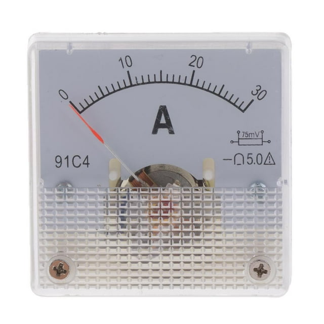 Analog Current Panel Meter Ammeter for Circuit Testing Ampere Tester Gauge - DC 0-30A(75mV)