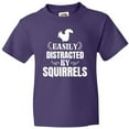 thumbnail image 3 of Inktastic Easily Distracted by Squirrels Youth T-Shirt, 3 of 5
