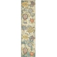 thumbnail image 1 of Unique Loom Positano Collection Coastal, Modern, Abstract, Turtles, Distressed, Vintage Area Rug, 2' 7 x 10' 0, Beige/Blue, 1 of 2
