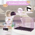 thumbnail image 3 of YRLLENSDAN 36inch Dog Crate, Dog Kennel Indoor Metal Dog Crate with Divider & Double-Door Dog Kennels Foldable Dog Crate Wire Dog Crate Cages for Dogs Indoor, Pink, 3 of 7