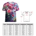 thumbnail image 2 of Enchanting Rose Women T-Shirt Classic O Neck T-Shirts Short-Sleeve Trendy Animal Print Design Tshirt Casual Clothing, 2 of 5