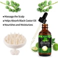 thumbnail image 3 of Aliver Silicone Massage Comb & Black Castor Oil Kit, Moisturize & Massage Scalp, Strengthen Hair (White), 3 of 9