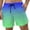 Sky Blue, variant on Casual Shorts for Men 2026 Summer Lightweight Relaxed Fit Elastic Waist Gradient Color Beach Shorts with Pockets