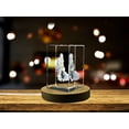 thumbnail image 2 of Majestic Santa Claus | 3D Engraved Crystal Sculpture, 2 of 6