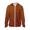 thumbnail image 2 of Lsque Orange Glitter UPF 50+ Lightweight Sun Protection Men's Women's Long Sleeve Shirt, Hoodie Performance -XX-Large, 2 of 9